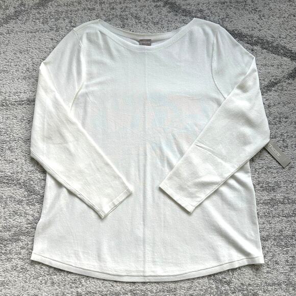 NWT Chico's Bateau Shirttail Sweater LS Basic Ecru Size XL - Picture 10 of 10